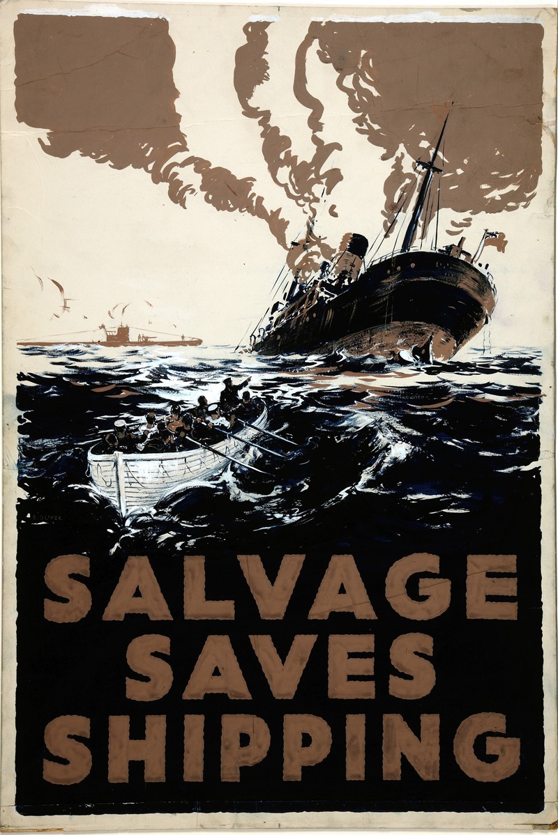 Salvage saves Shipping by E Oliver — digital art print download