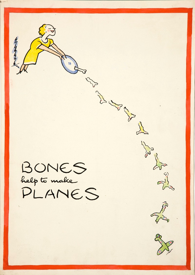 Bones help to make planes by Cyril Kenneth Bird (Fougasse) — digital art print download
