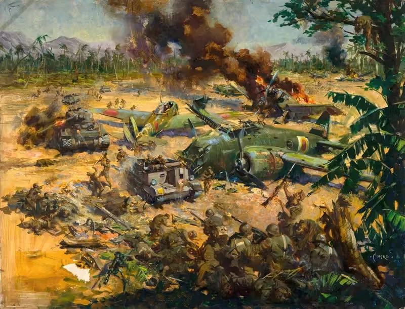 Сцена вторжения на Дальнем Востоке by Терренс Кьюнео — digital art print download