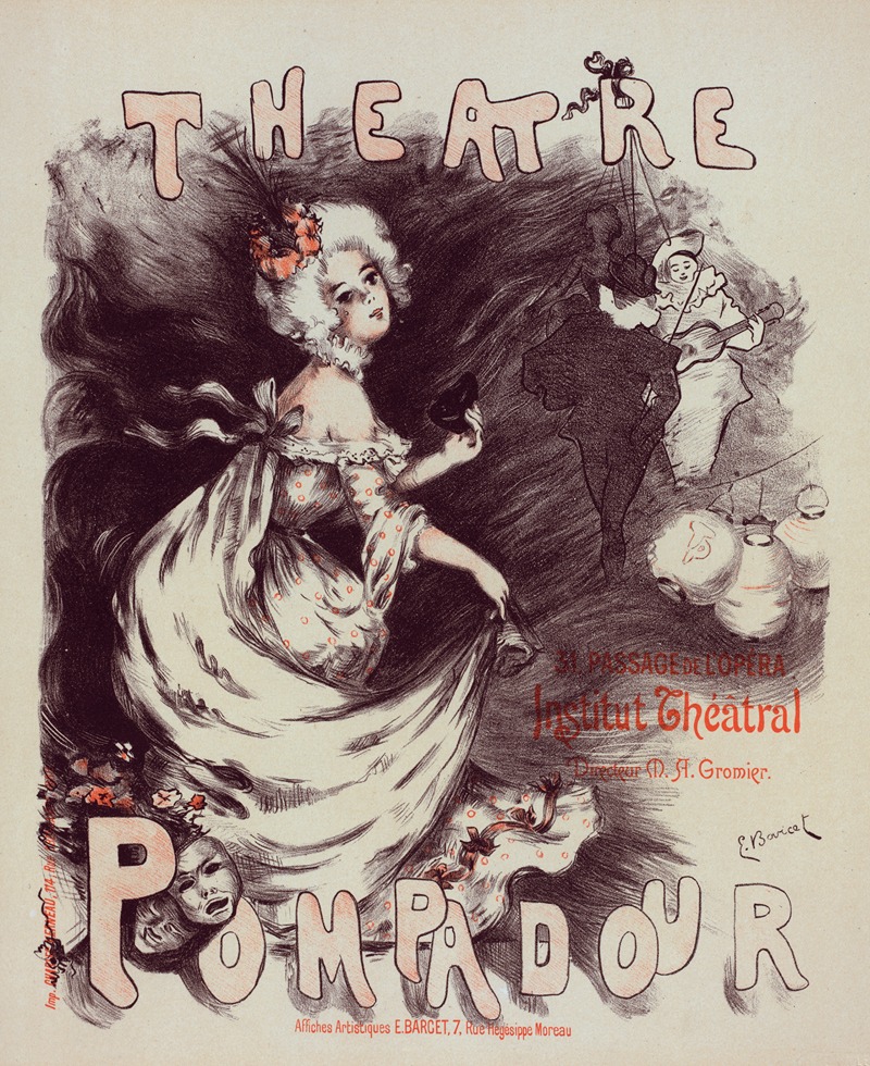 Théâtre Pompadour by Emmanuel Barcet, 1900 — digital art print download