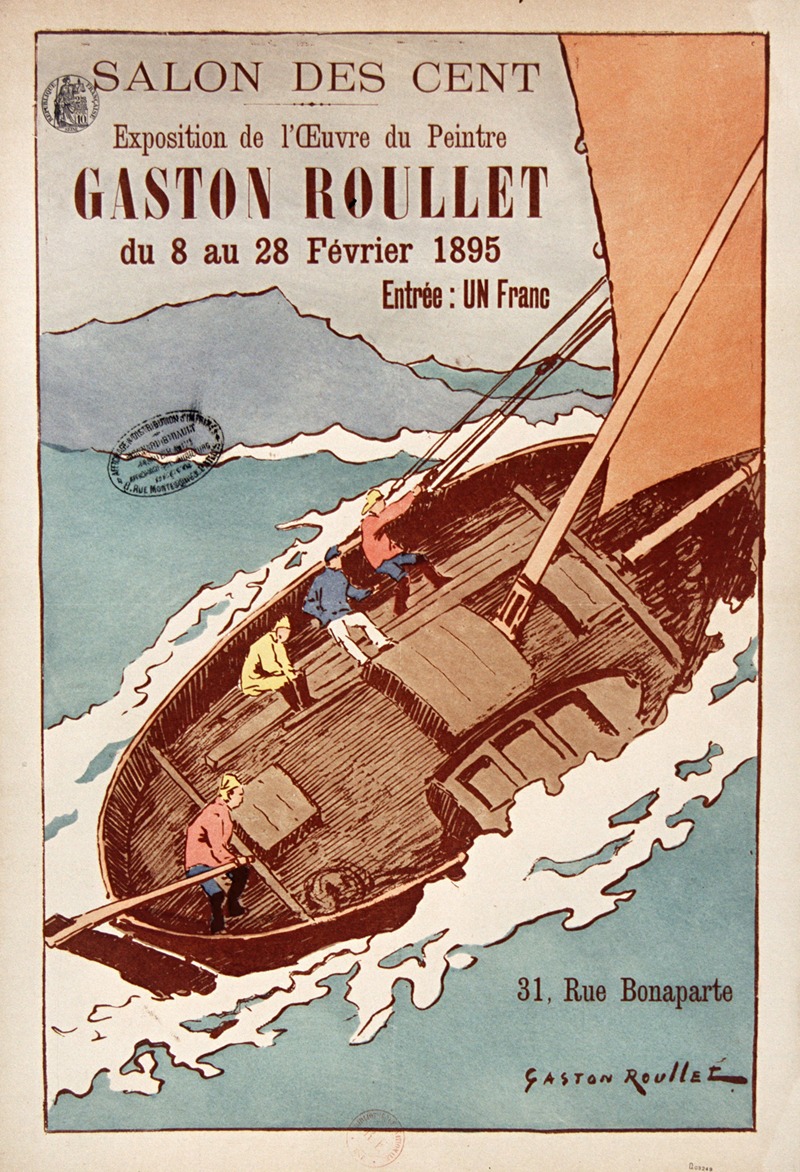 Salon des Cent – Exposition Gaston Roullet by Гастон Рулле, 1895 — digital art print download