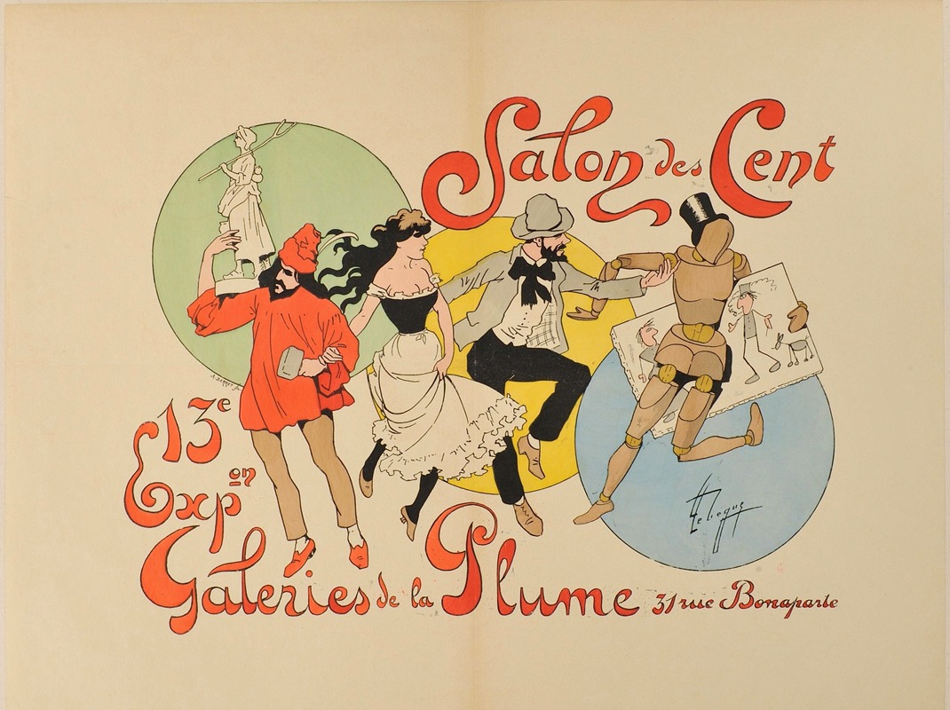 Salon des Cent by Léon Lebègue, 1895 — digital art print download