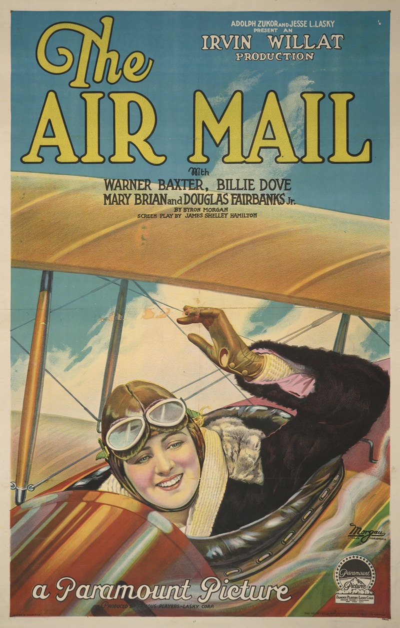 The air mail by Morgan Litho Co., 1926 — digital art print download