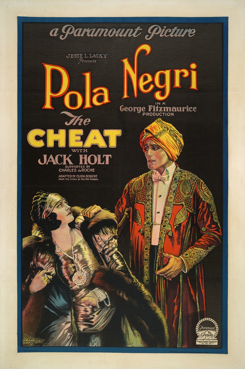 The Cheat by Morgan Litho Co., 1923 — digital art print download