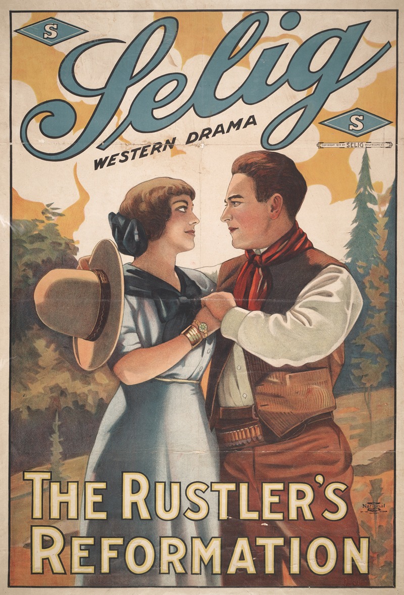 The Rustler's reformation by National Pho-Eng. Co., c1913 — digital art print download