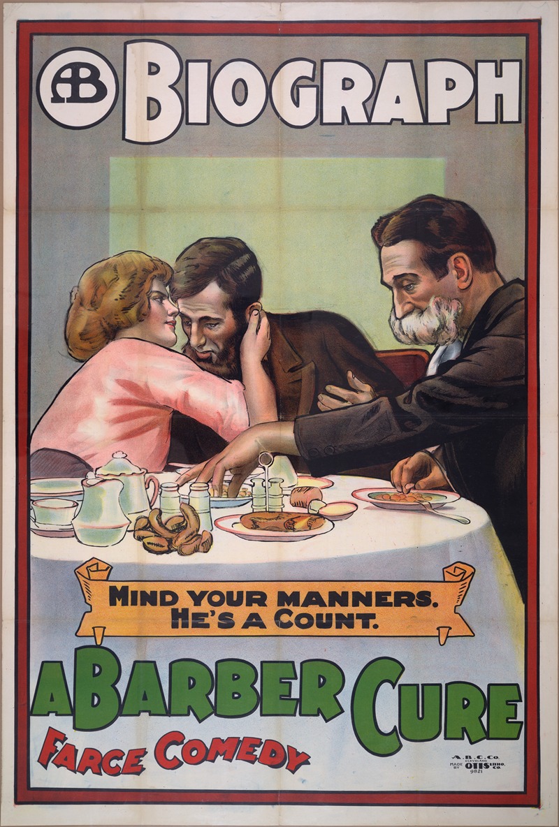 A Barber cure by The Otis Lithograph Co., 1913 — digital art print download
