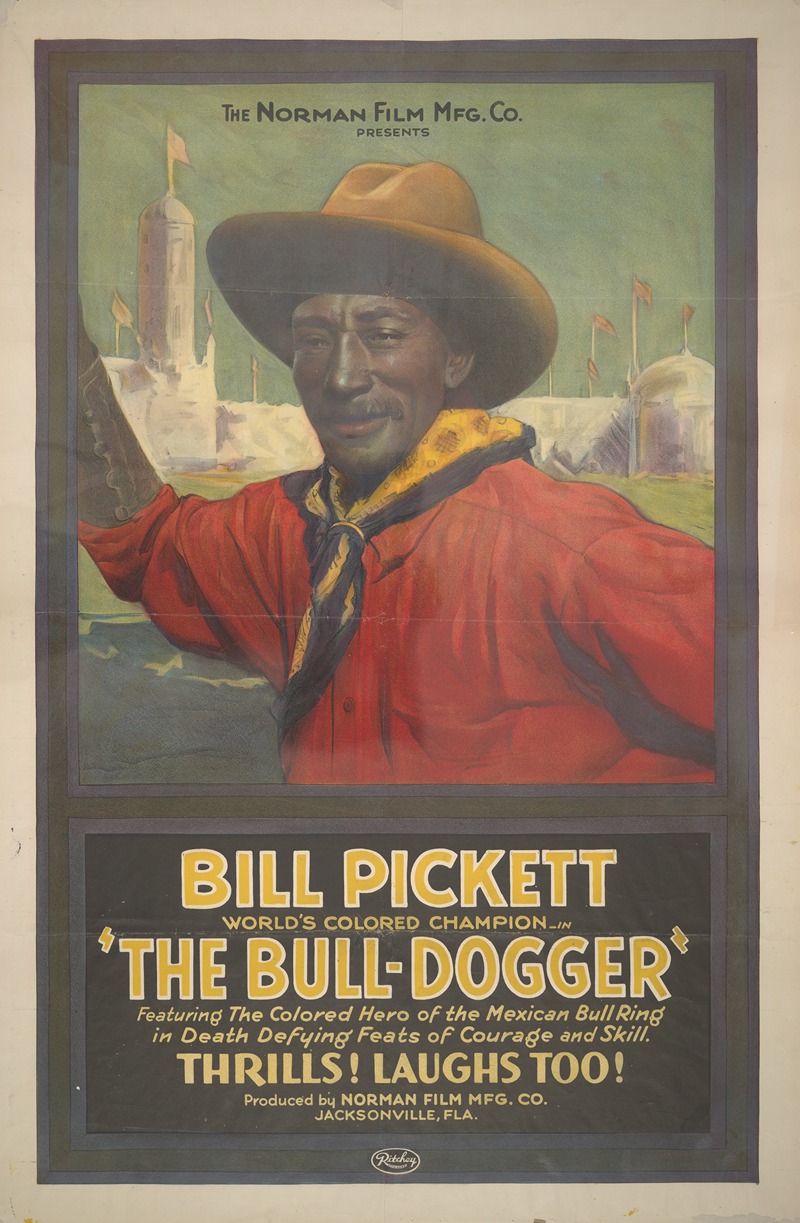 The Bull-dogger by Ritchey Lith. Corp., 1923 — digital art print download