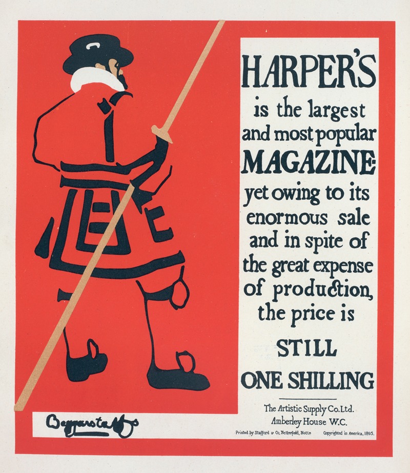 Harper's Magazine by Уильям Николсон, 1896 — digital art print download