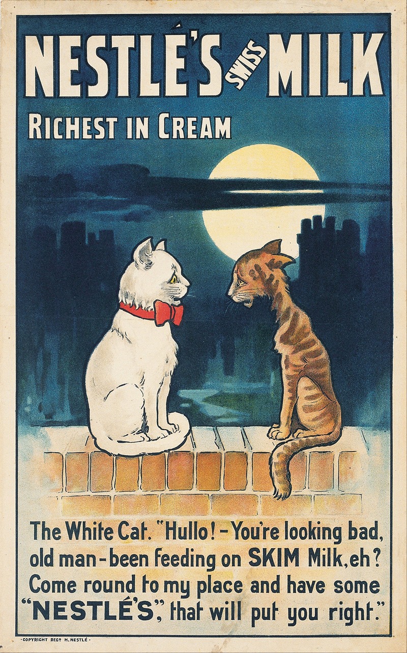 Nestlé's Swiss Milk by William True, 1901 — digital art print download