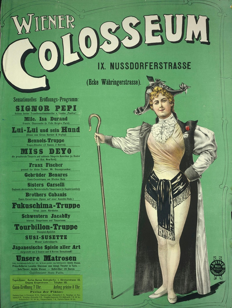 Wiener – Colosseum by Аноним, 1890 — digital art print download