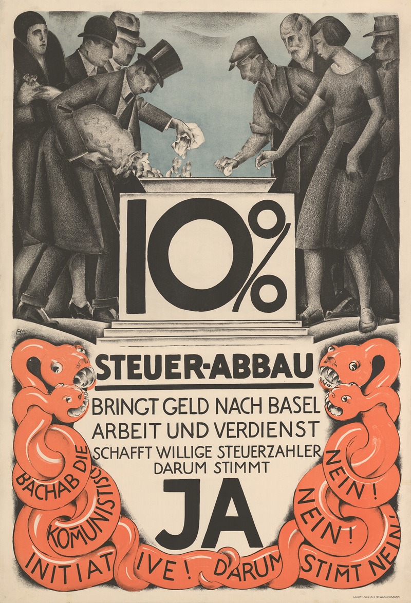 10% Steuer-Abbau – Ja by Буркхард Мангольд, 1930 — digital art print download