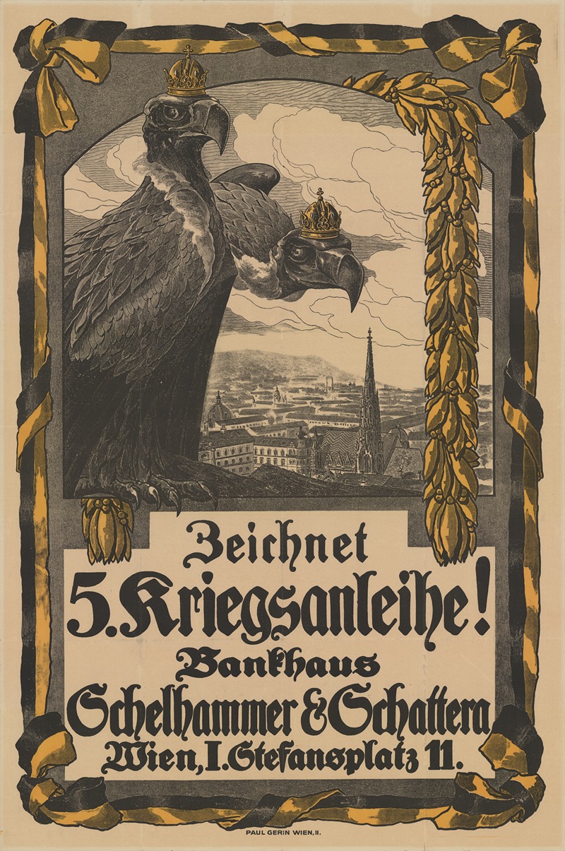Zeichnet 5. Kriegsanleihe! by Herbert Rendl, 1916 — digital art print download