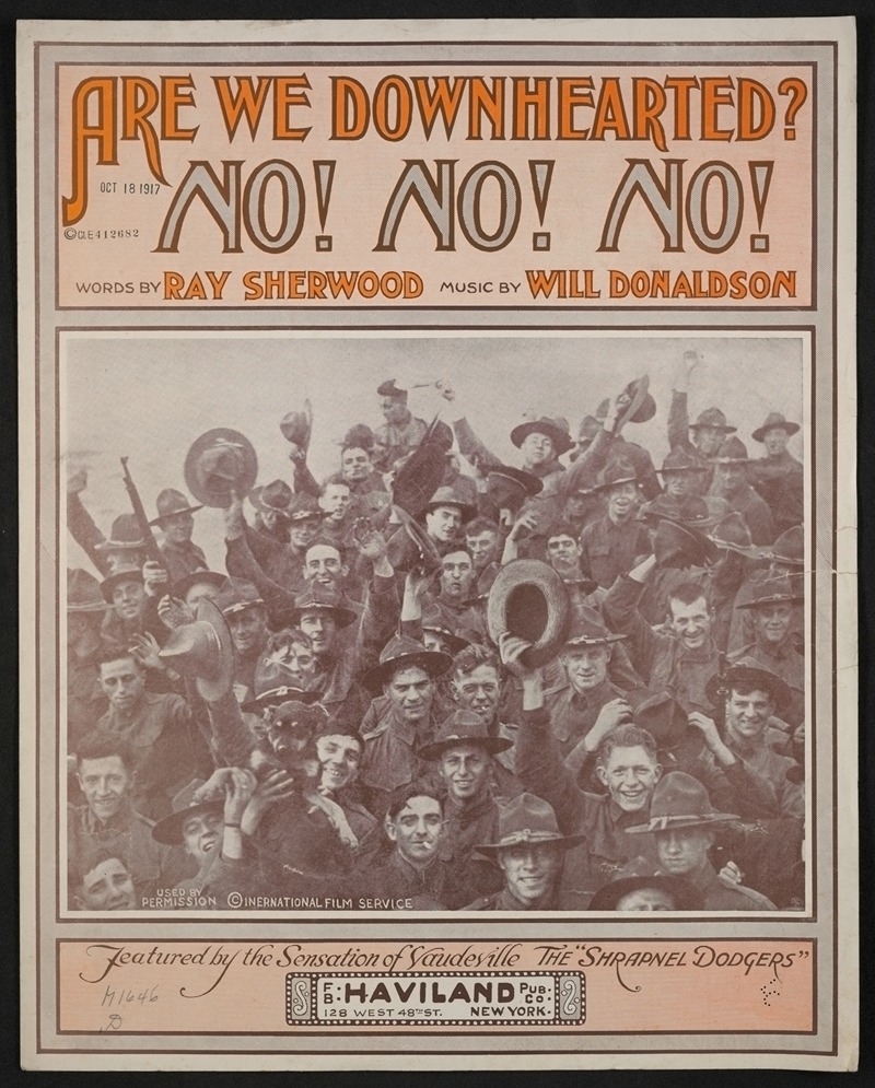 Are we downhearted; No! No! No! by Аноним, 1917 — digital art print download