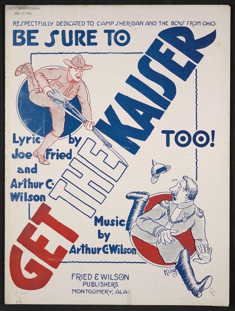 Be sure to get the Kaiser too by Аноним, 1918 — digital art print download