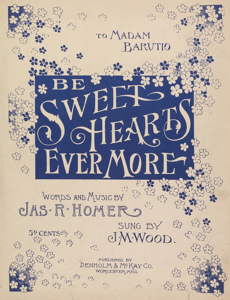 Be sweethearts evermore by Anonymous, 1899 — digital art print download