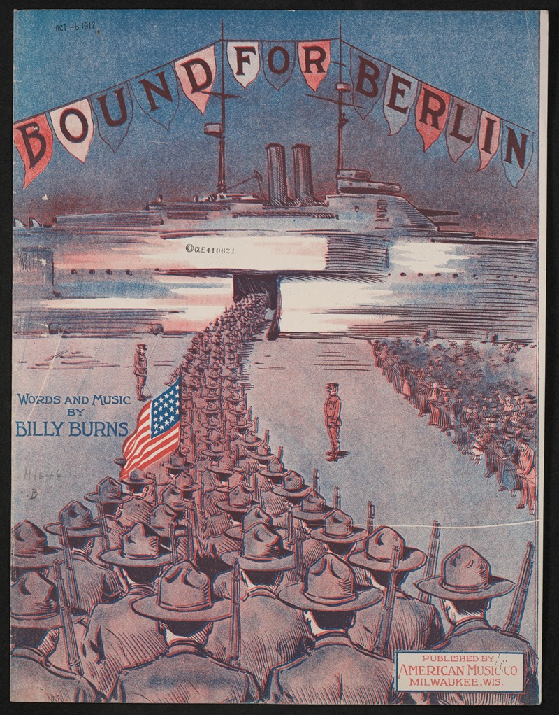 Bound for Berlin by Аноним, 1917 — digital art print download