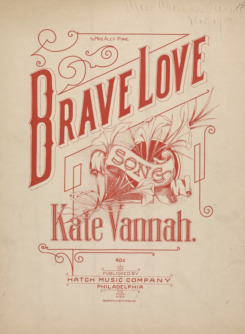 Brave love by Аноним, 1899 — digital art print download