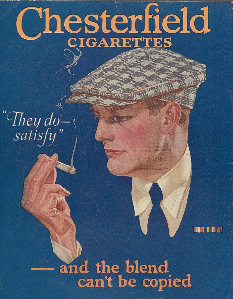 Chesterfield Cigarettes by Anonymous, 1919 — digital art print download