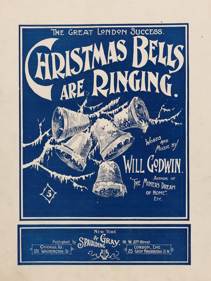 Christmas bells are ringing by Anonymous, 1896 — digital art print download
