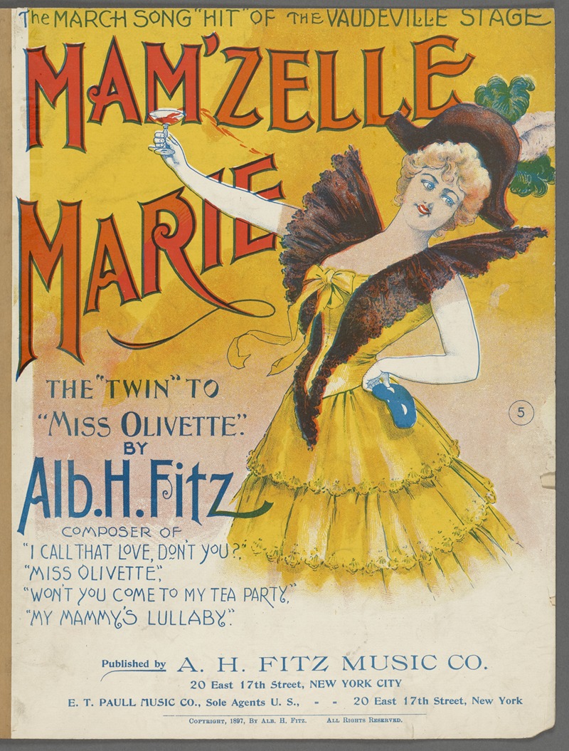 Mam'zelle Marie by Аноним, 1897 — digital art print download