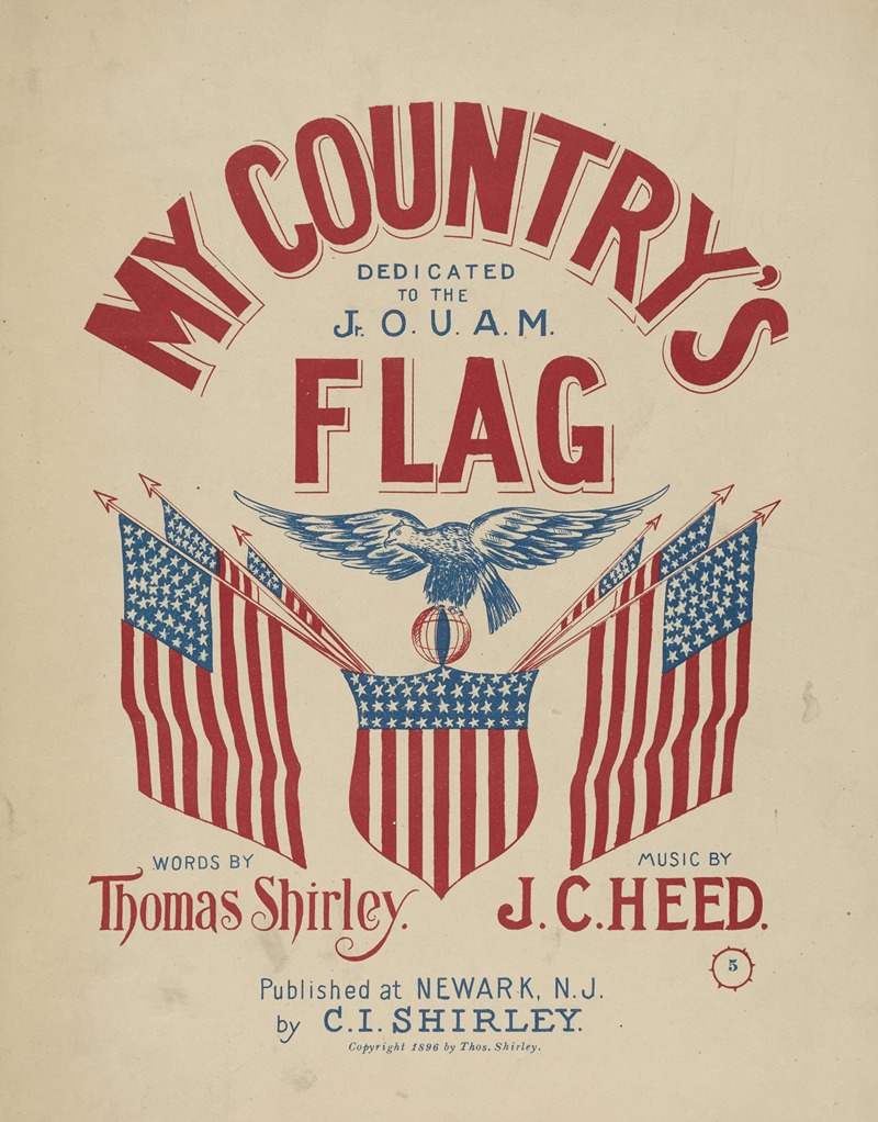 My country's flag by Аноним, 1896 — digital art print download