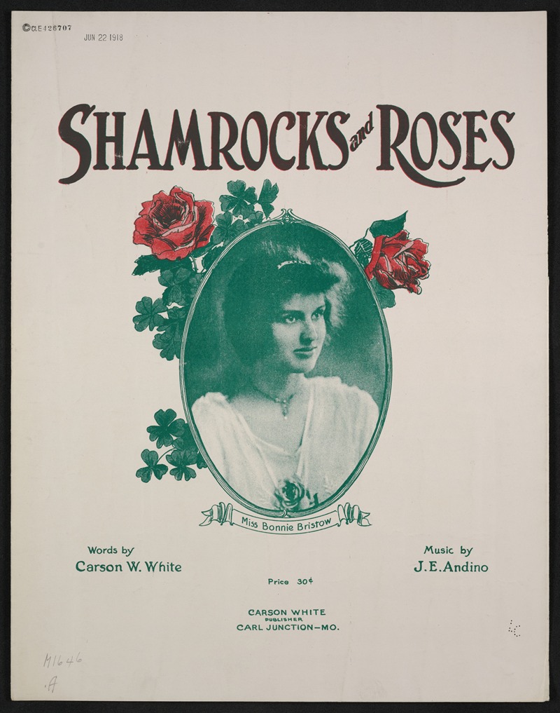 Shamrocks and roses by Аноним, 1918 — digital art print download