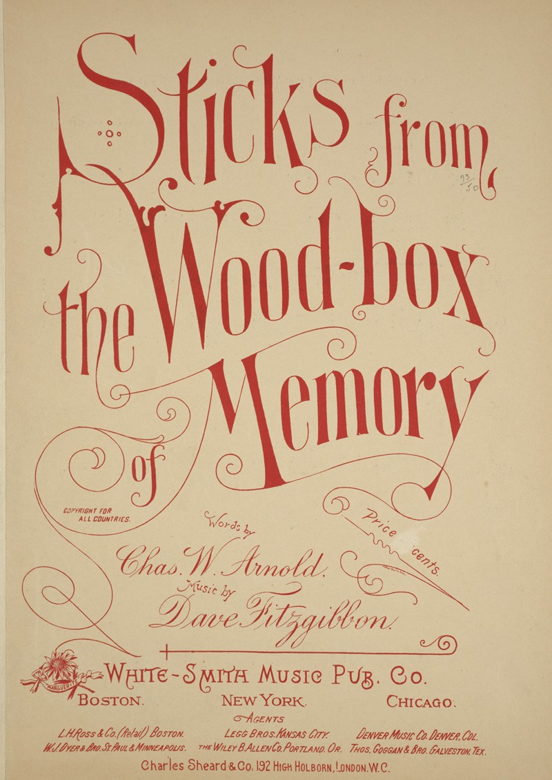 Sticks from the wood-box memory by Аноним, 1895 — digital art print download