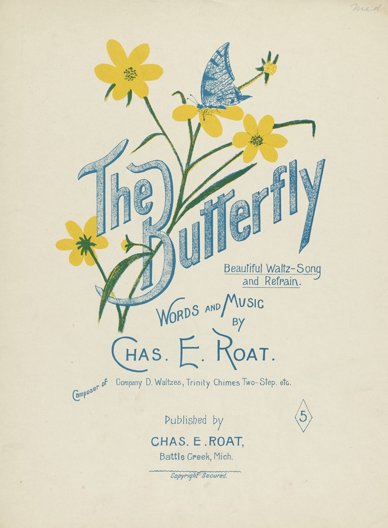 The butterfly by Anonymous, 1898 — digital art print download