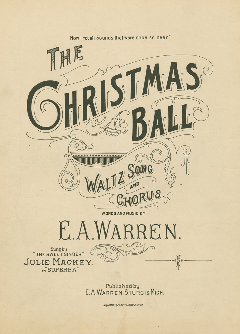 The Christmas ball by Аноним, 1893 — digital art print download