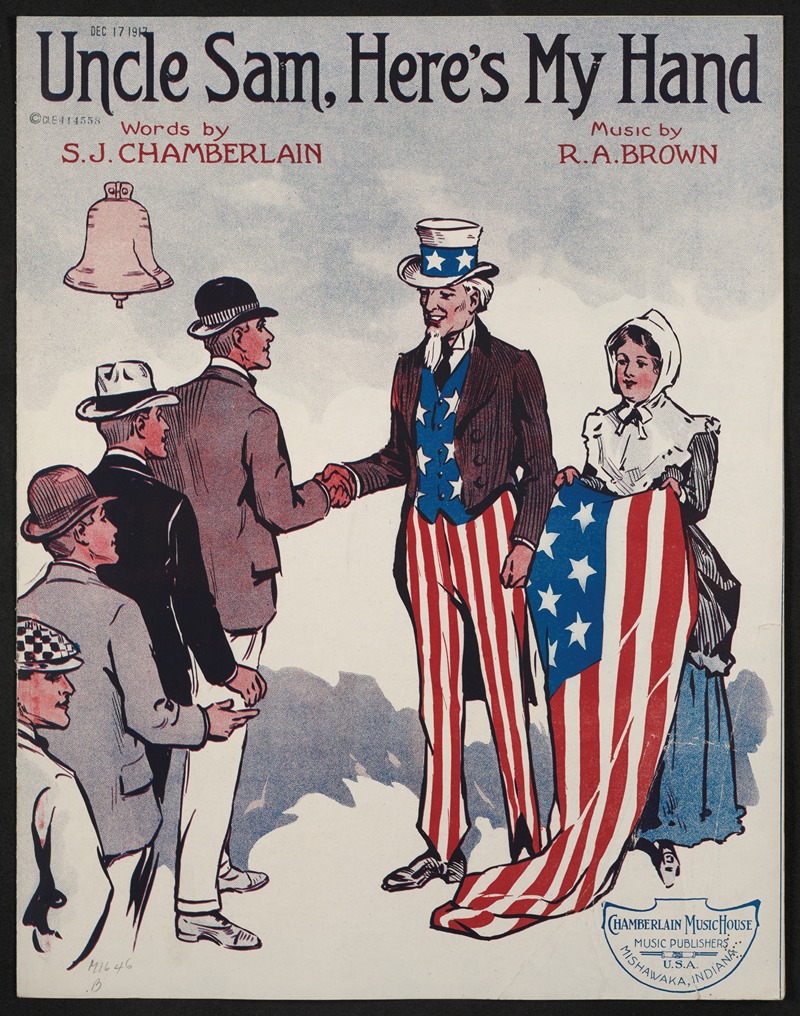 Uncle Sam, here's my hand by Аноним, 1911-1920 — digital art print download