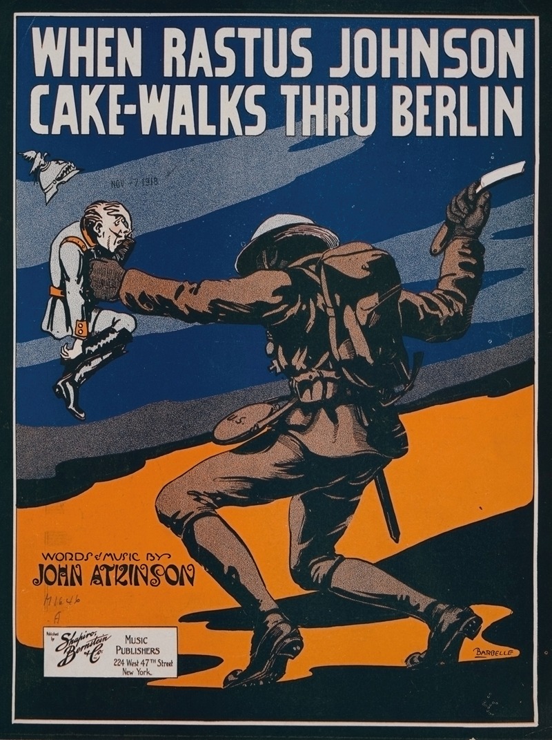 When Rastus Johnson cake-walks thru Berlin by Аноним, 1918 — digital art print download