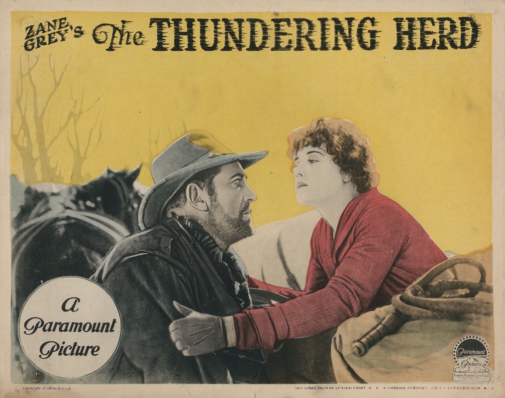 Zane Grey's The Thundering Herd by Аноним, 1925 — digital art print download