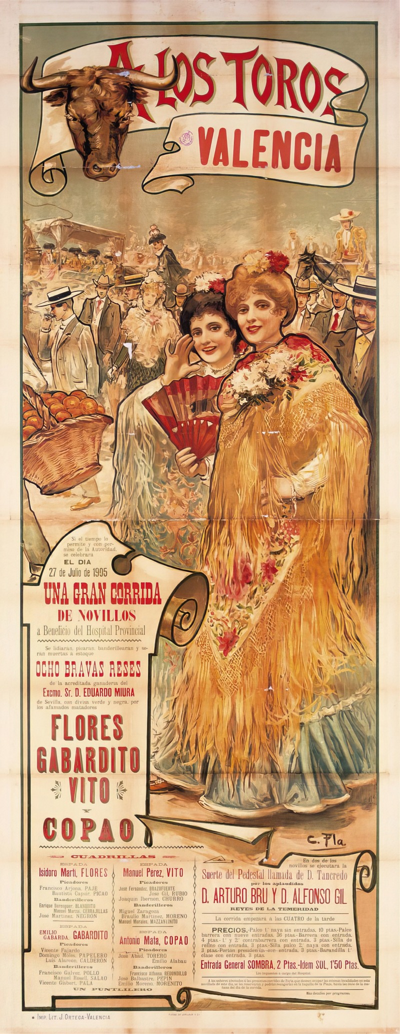 A los toros. Valencia by Сесилио Пла и Гальярдо, 1905 — digital art print download