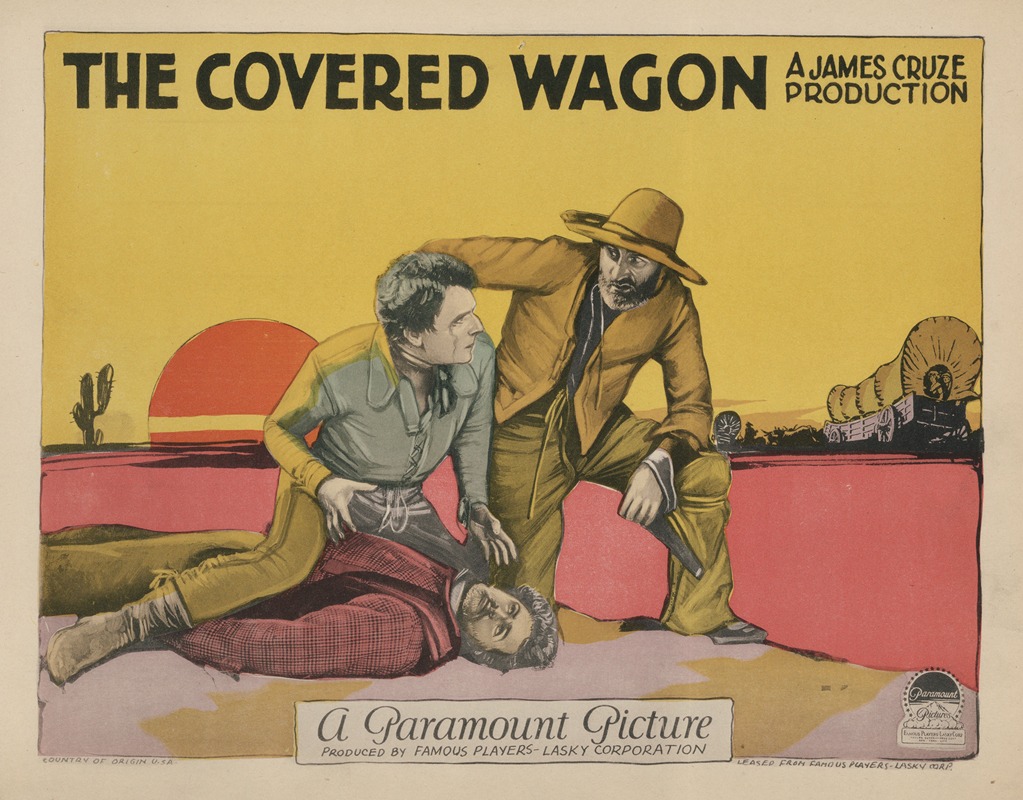 The covered wagon by James Cruze, 1923 — digital art print download