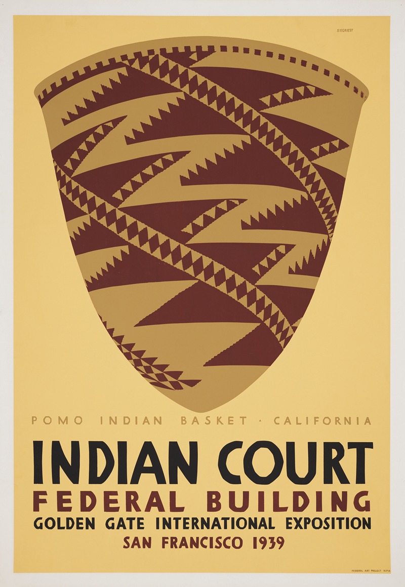 Pomo Indian basket, California — Louis Siegriest