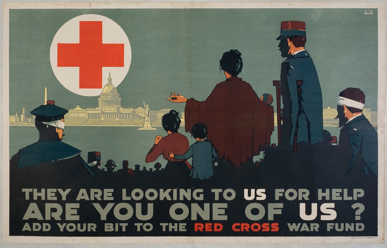 They are looking to us for help by Nathaniel Lord Britton — digital art print download