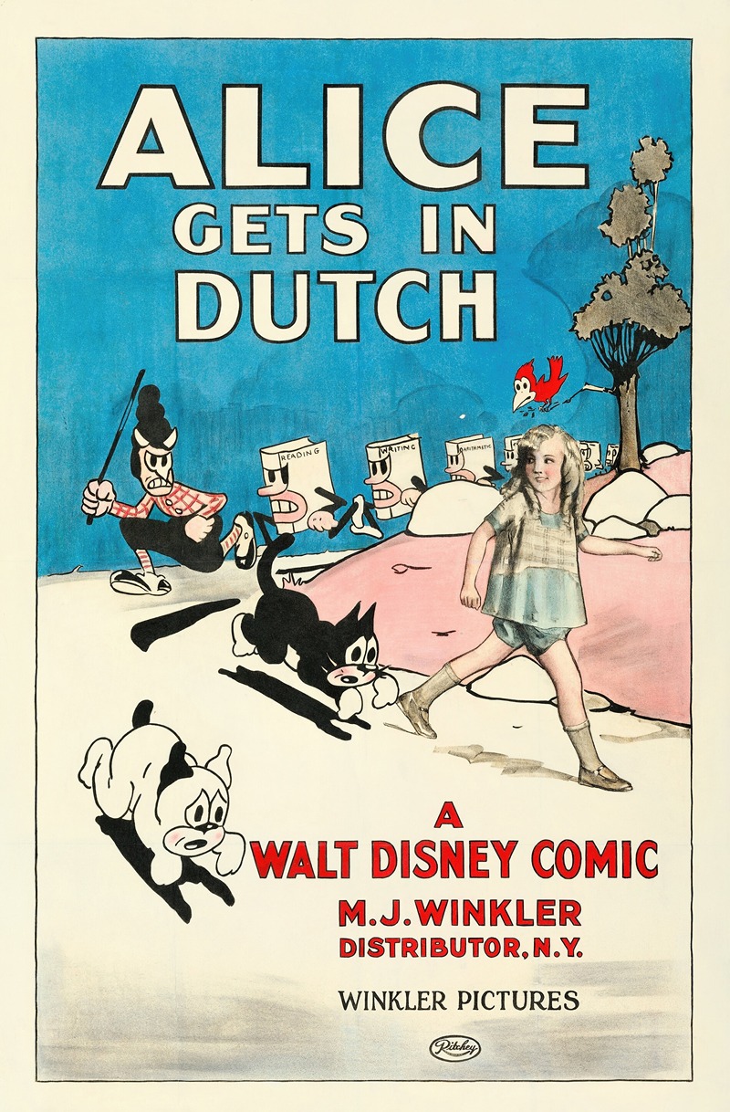 Alice Gets in Dutch by Аноним, 1924 — digital art print download