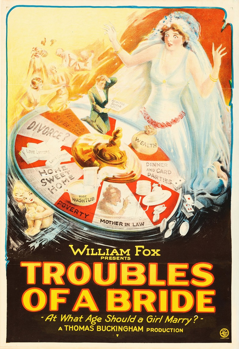 Troubles of a Bride by Аноним, 1924 — digital art print download