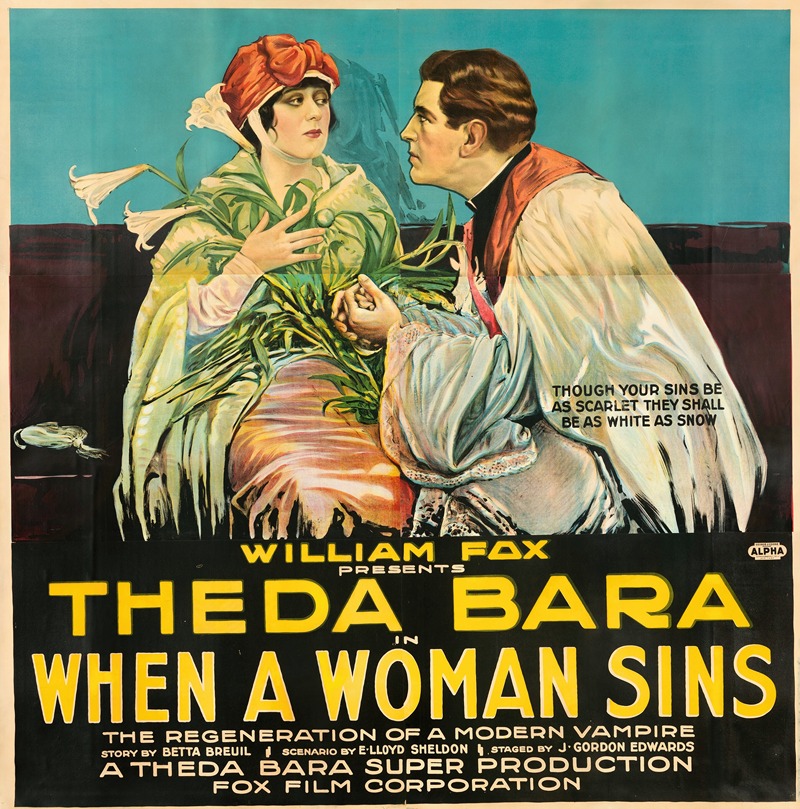 When a Woman Sins by Аноним, 1918 — digital art print download