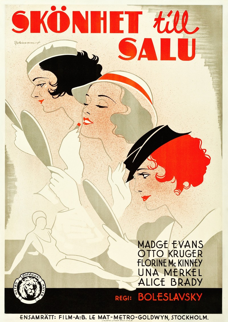 Beauty for Sale by Eric Rohman, 1933 — digital art print download