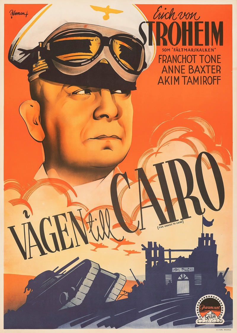 Five Graves to Cairo by Eric Rohman, 1944 — digital art print download