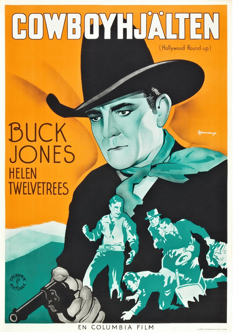 Hollywood Roundup by Eric Rohman, 1937 — digital art print download