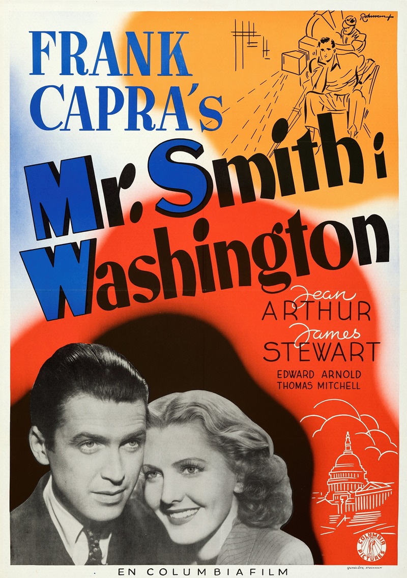 Mr. Smith Goes to Washington by Eric Rohman, 1939 — digital art print download