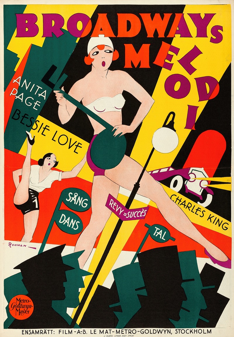 The Broadway Melody by Eric Rohman, 1929 — digital art print download