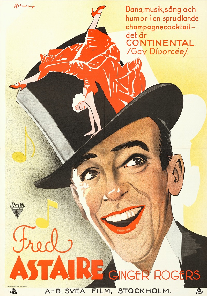 The Gay Divorcee by Eric Rohman, 1934 — digital art print download