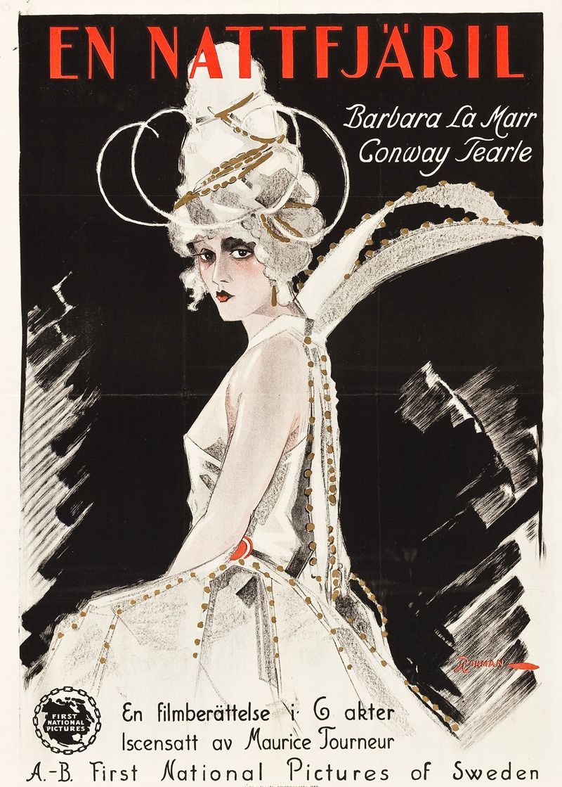 The White Moth by Eric Rohman, 1924 — digital art print download