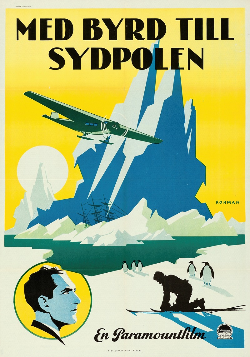 With Byrd at the South Pole by Eric Rohman, 1930 — digital art print download
