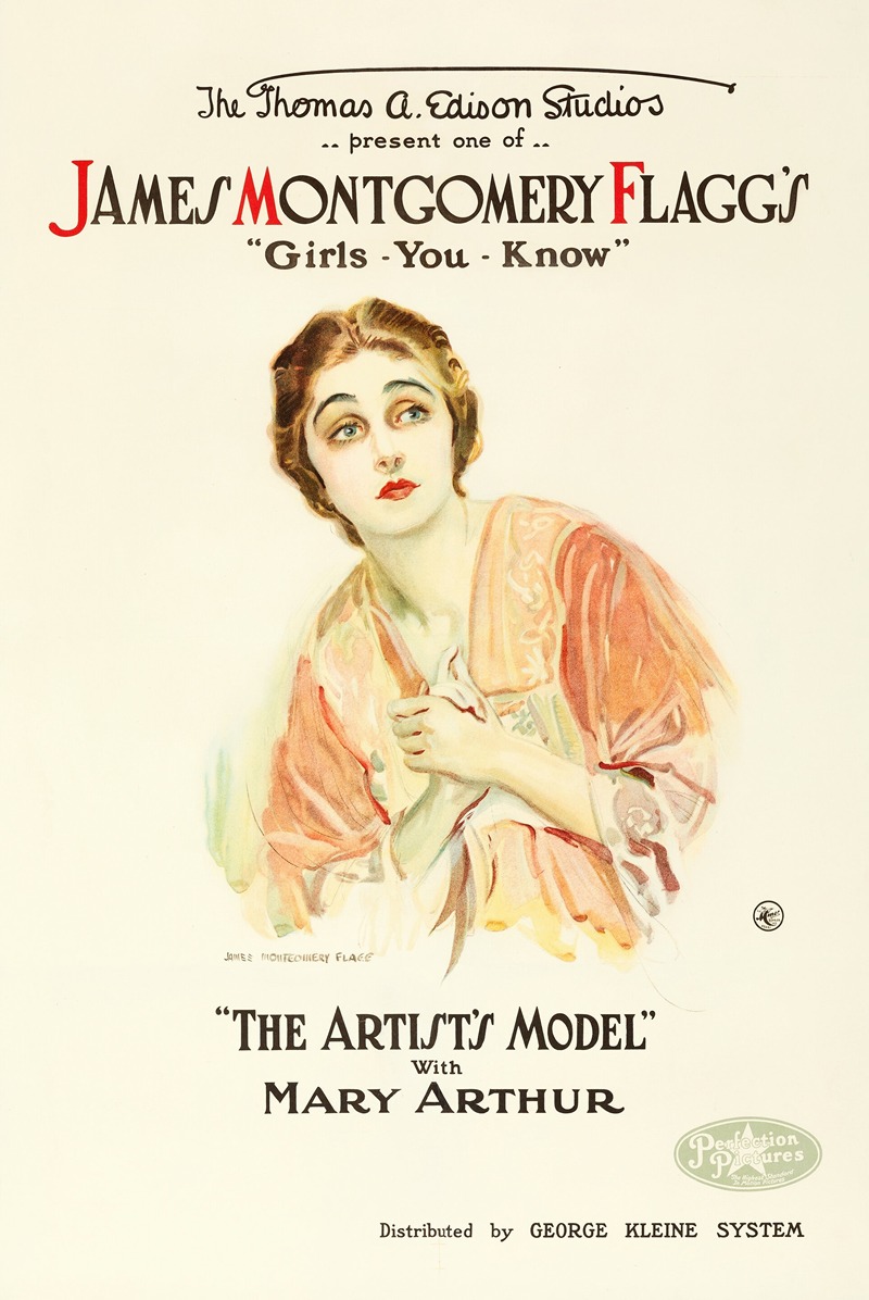 The Artist's Model by Джеймс Монтгомери Флагг, 1918 — digital art print download