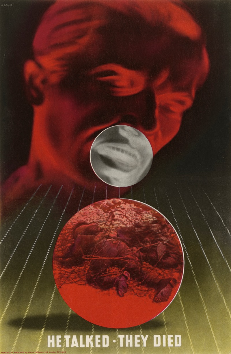 He Talked – They Died by Abram Games — digital art print download