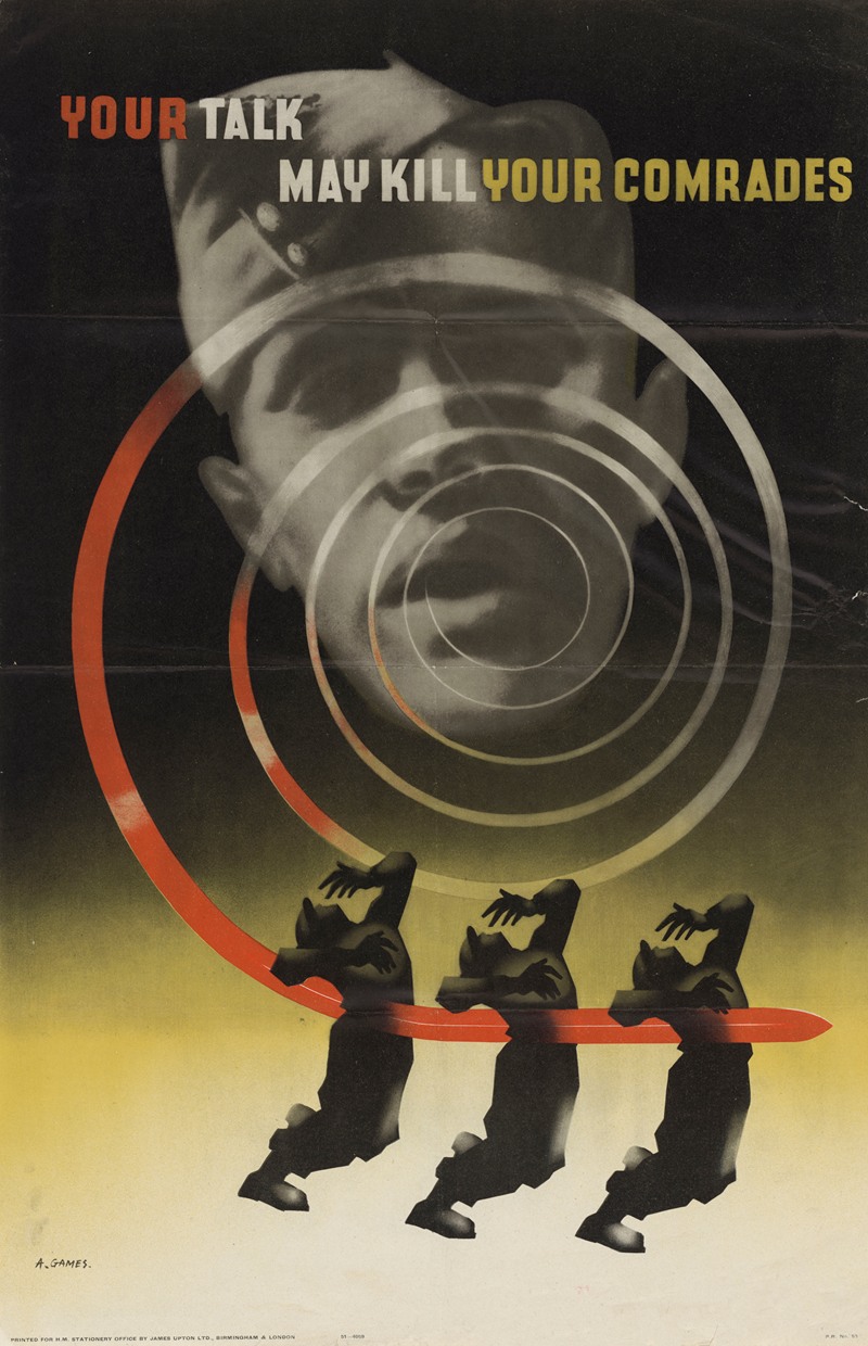 Your Talk May Kill Your Comrades by Abram Games — digital art print download